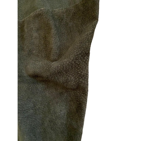 Vintage Lew Magram Womens Olive Green Leather Straight Leg Pants Lined Size 8 - Picture 7 of 9